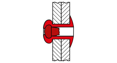 Setzvorgang Standard Blindniete - Schritt 3